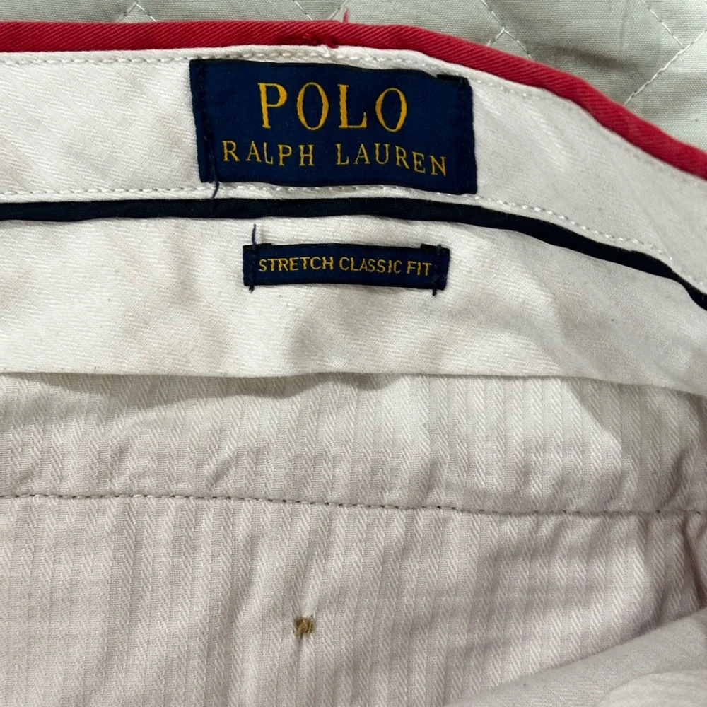 Polo Ralph Lauren Men’s Red Chino Shorts Size 42 Classic Fit Casual Cotton - Picture 2 of 5